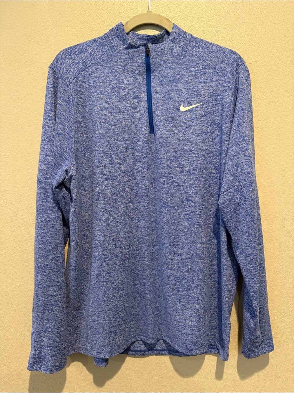 Nike Men’s Heather Royal Blue Quarter-Zip Performance Pullover Size: Large